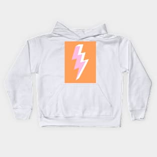 Pink and Orange Lightning Bolt Triple Kids Hoodie